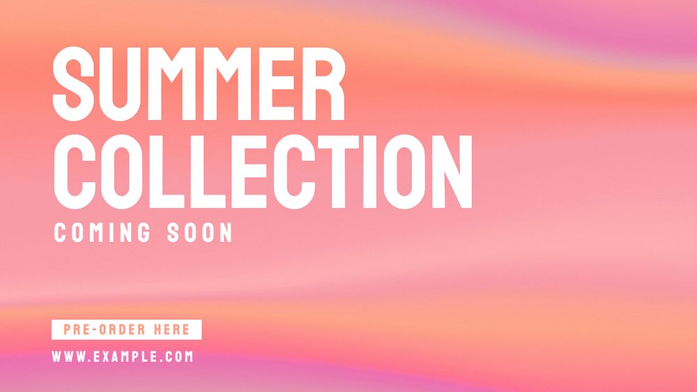 Summer collection blog banner template, editable text