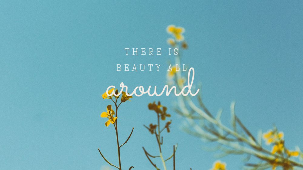 Beauty quote  blog banner template, editable text