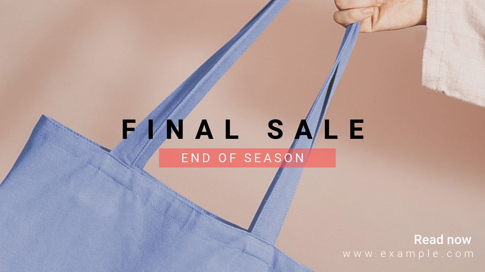 Final sale blog banner template, editable text