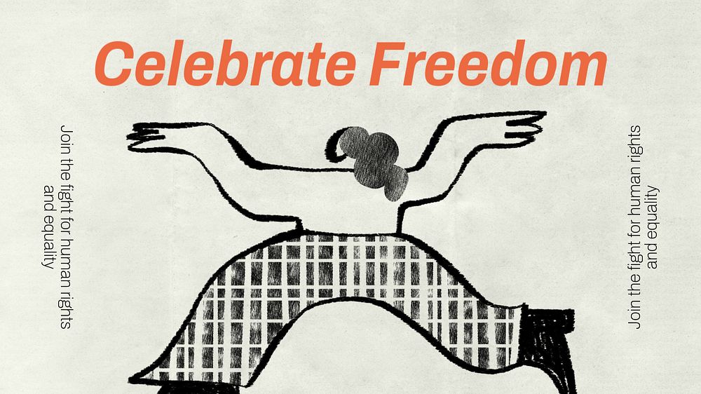 Celebrate freedom  blog banner template, editable text