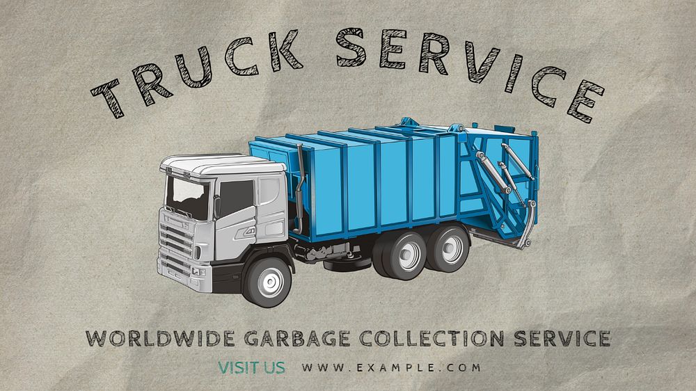 Cargo service  blog banner template, editable text