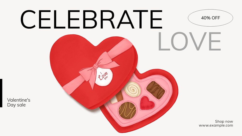 Celebrate love sale  blog banner template, editable text