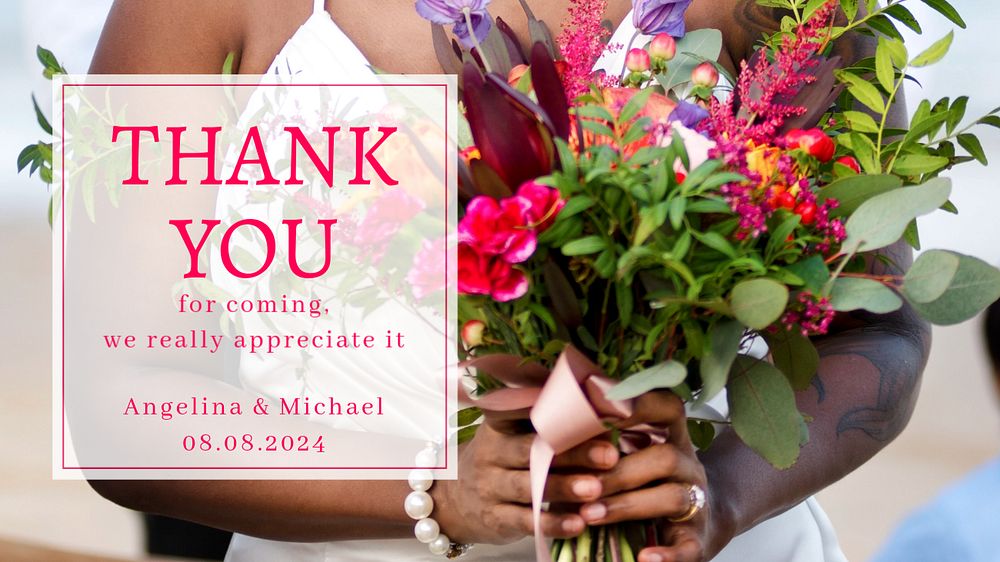 Thank you  blog banner template, editable text