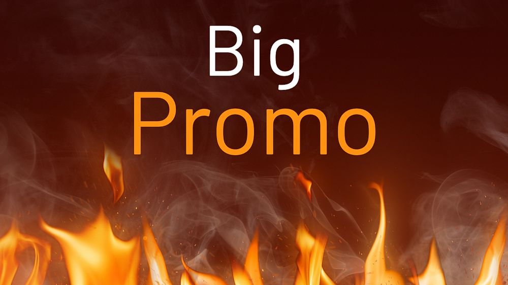 Big promo blog banner template, editable text