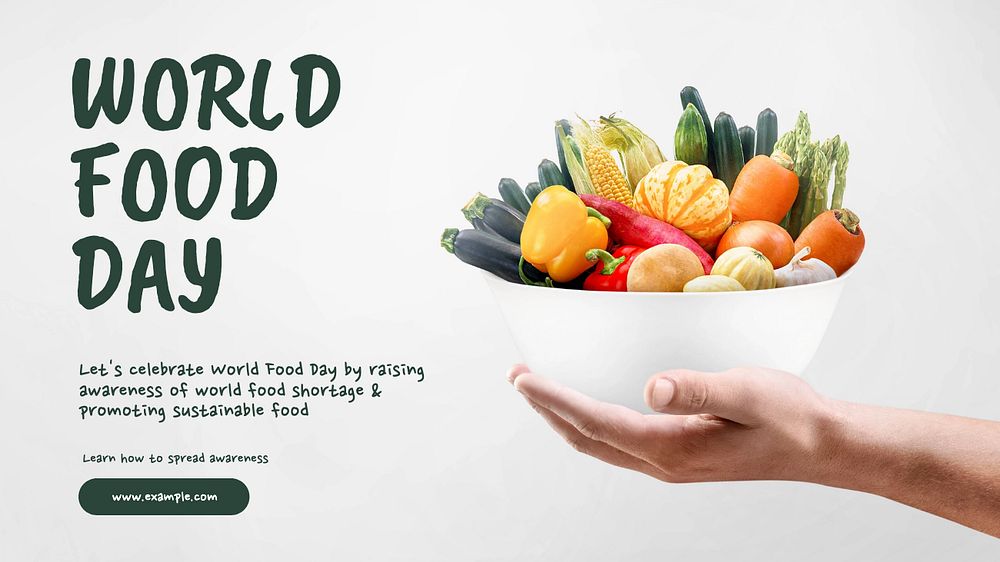 World food day blog banner template, editable text