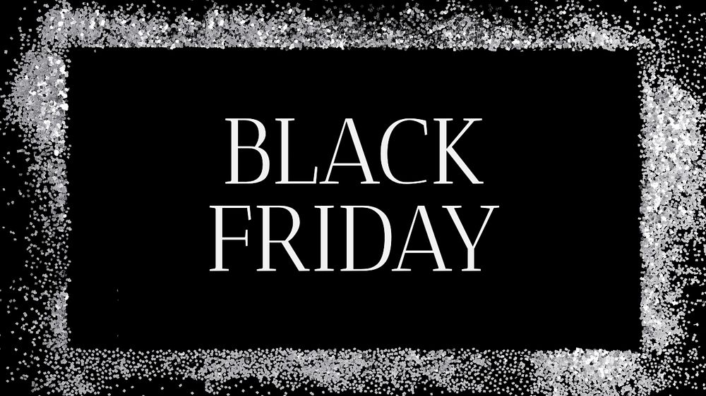 Black Friday blog banner template, editable text