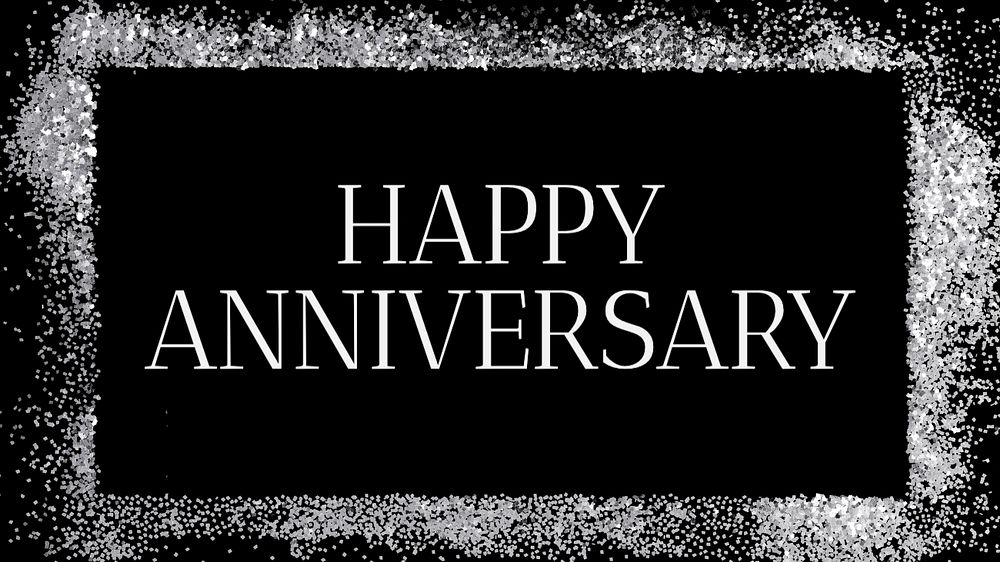 Happy anniversary blog banner template, editable text