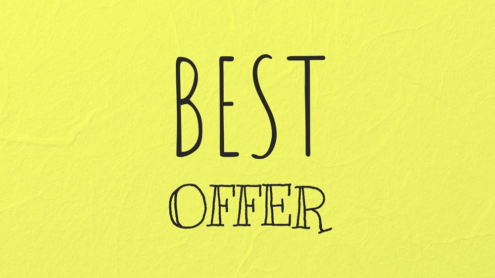 Best offer blog banner template, editable text