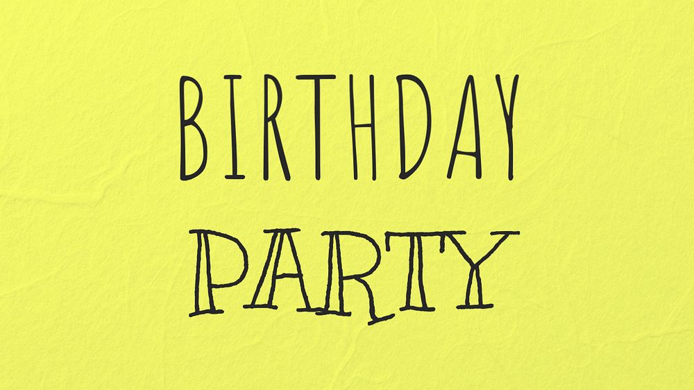 Birthday party blog banner template, editable text