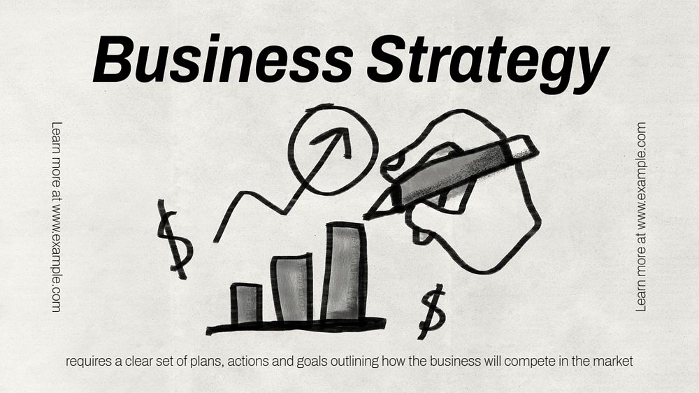 Business strategy  blog banner template, editable text