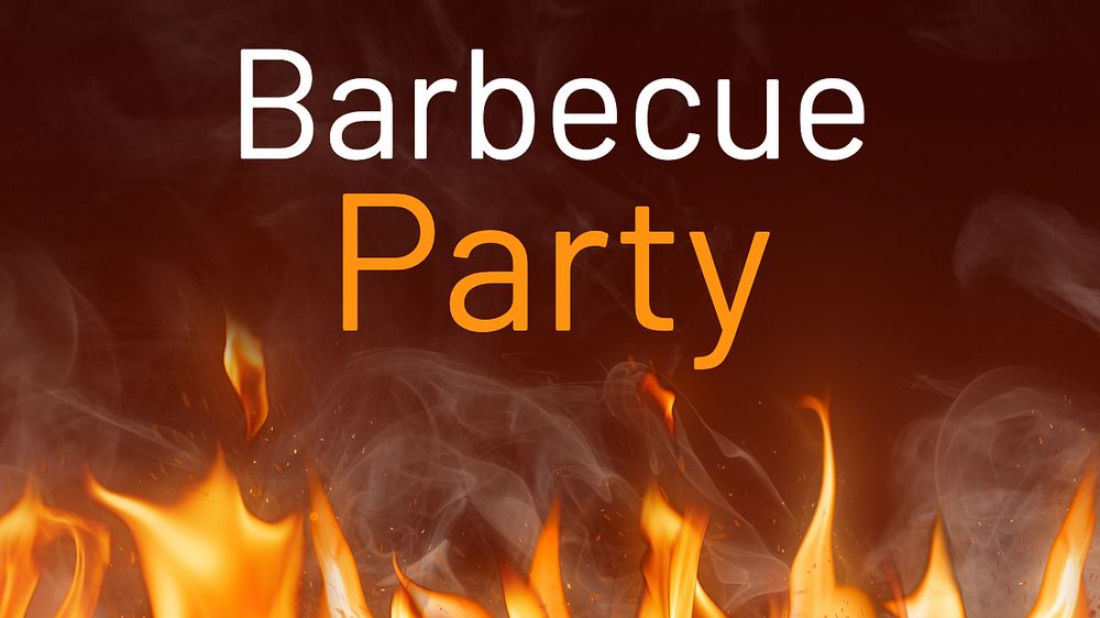 BBQ party blog banner template, editable text