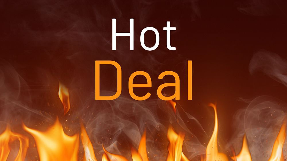 Hot deal blog banner template, editable text