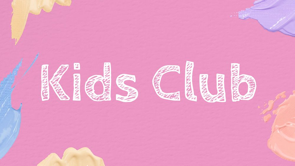 Kids club blog banner template, editable text