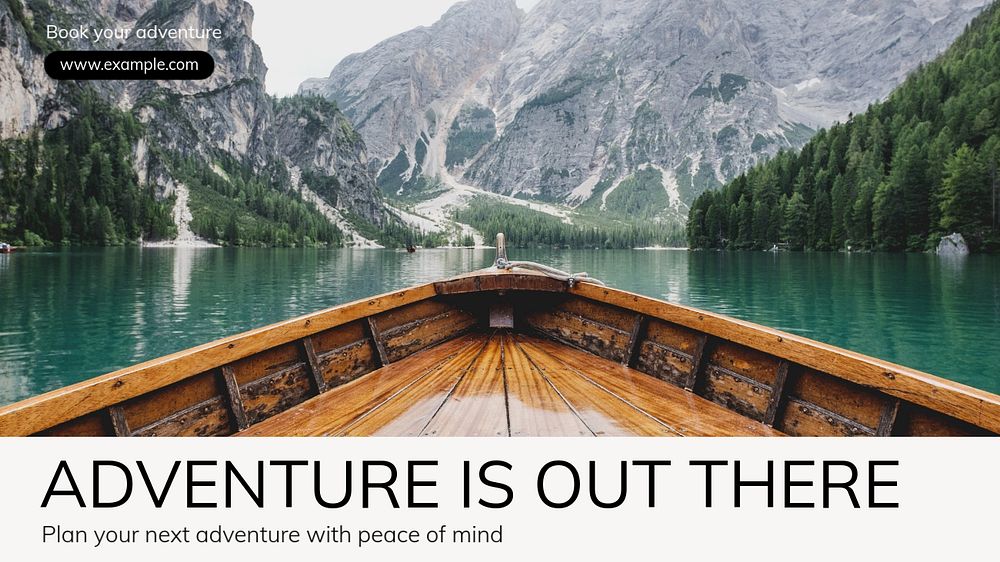 Adventure is out there  blog banner template, editable text