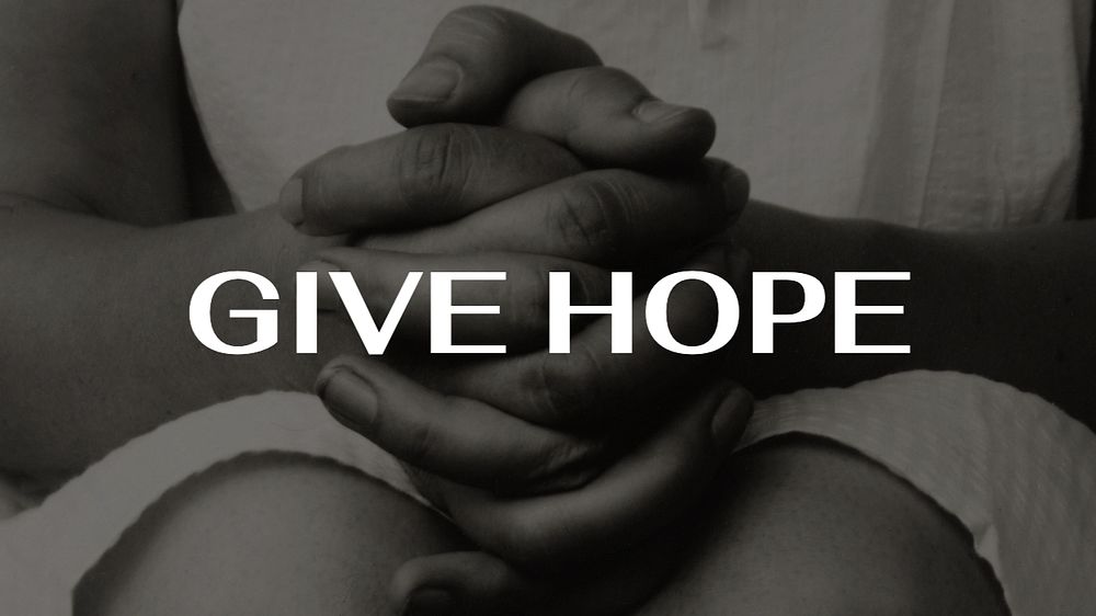 Give hope blog banner template, editable text