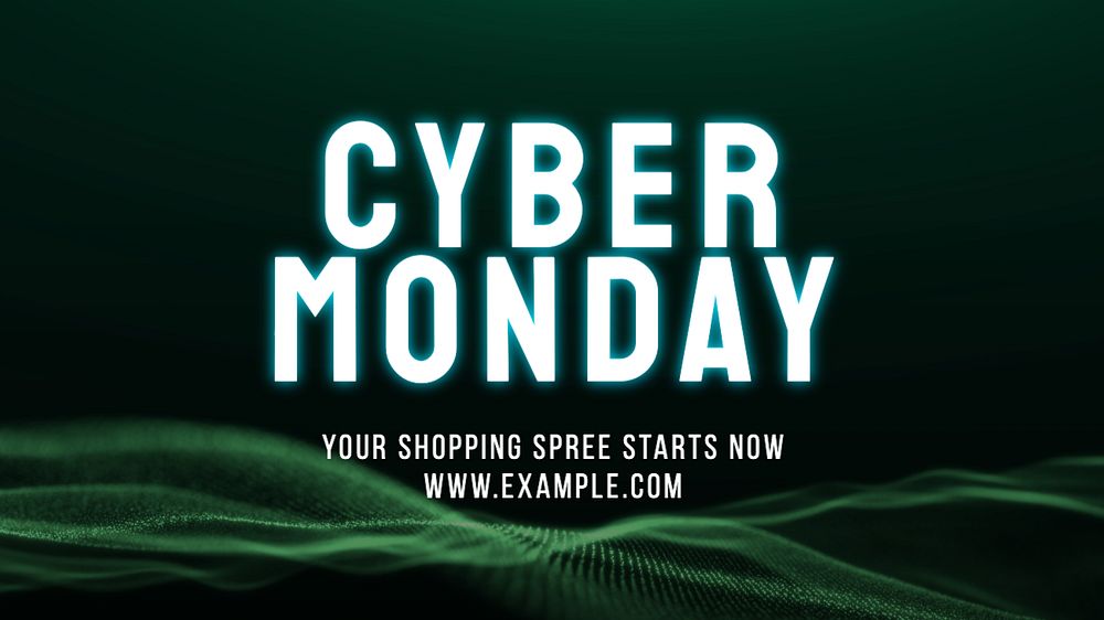 Cyber Monday sale blog banner template, editable text