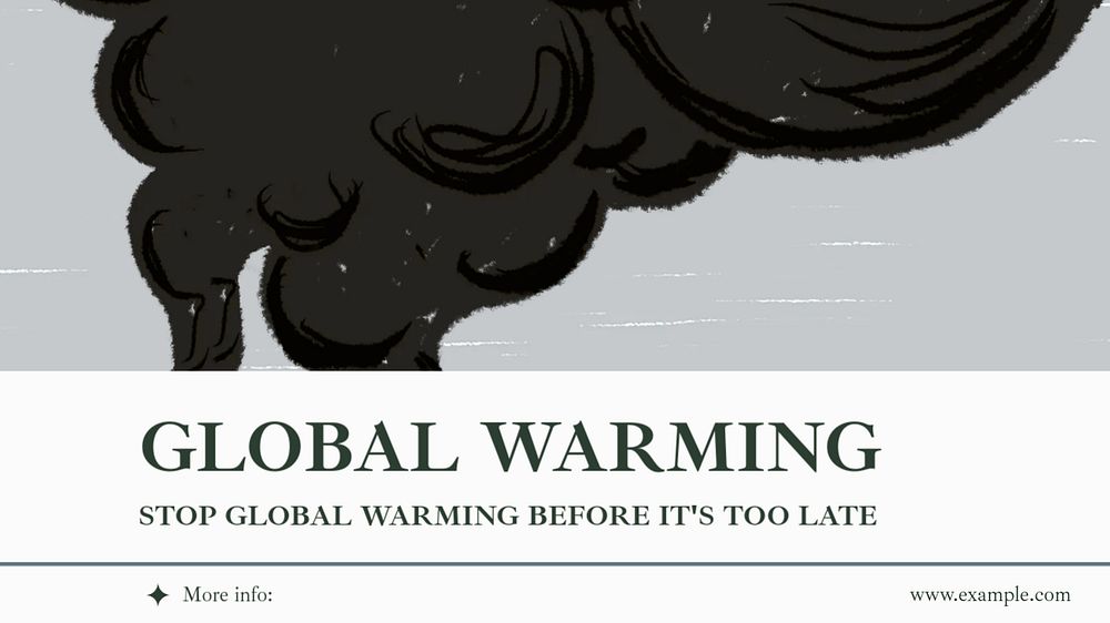 global warming  blog banner template, editable text