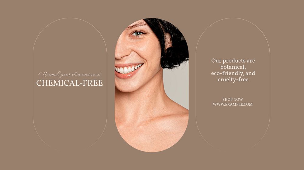 Skincare products  blog banner template, editable text