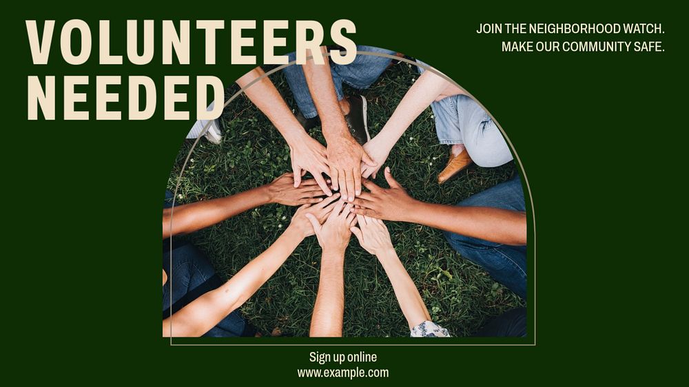 Volunteer needed  blog banner template, editable text