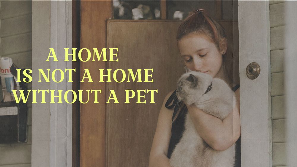 Pet quote  blog banner template, editable text