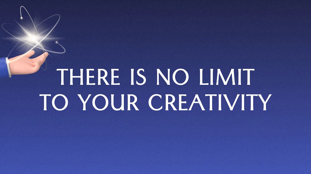 Creativity has no limit blog banner template, editable text