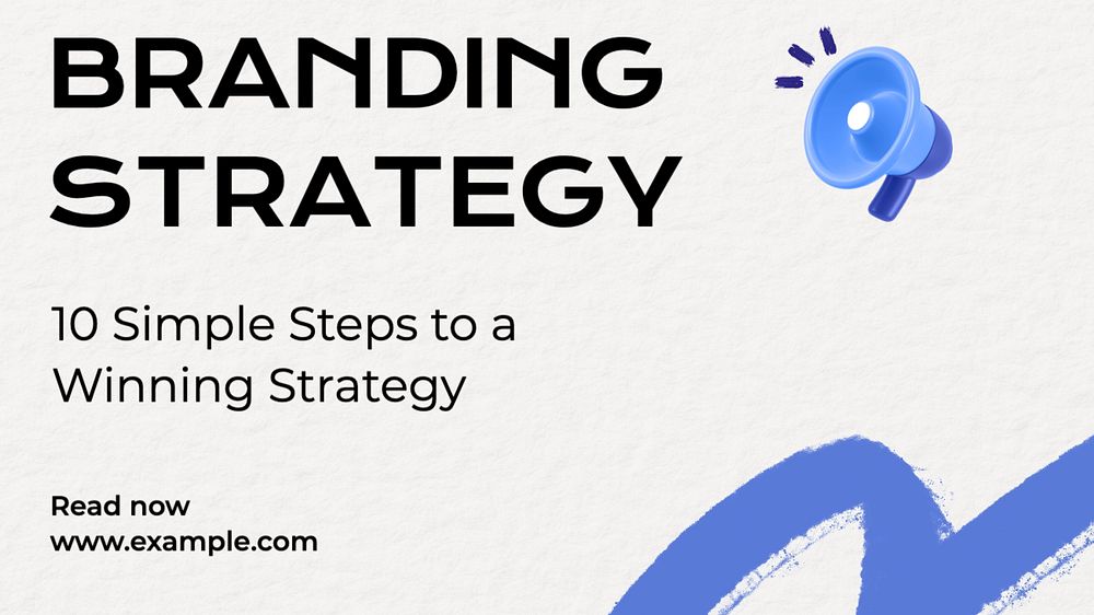 Branding strategy blog banner template, editable text