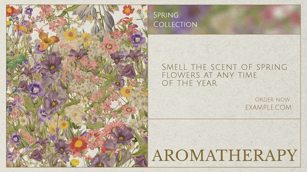 Aromatherapy shop blog banner template, editable text