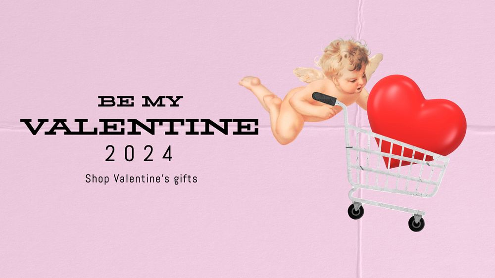 Valentine's quote blog banner template, editable text