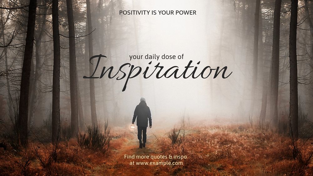 Inspiration  blog banner template, editable text