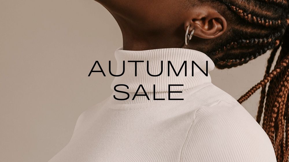 Autumn sale  blog banner template, editable text