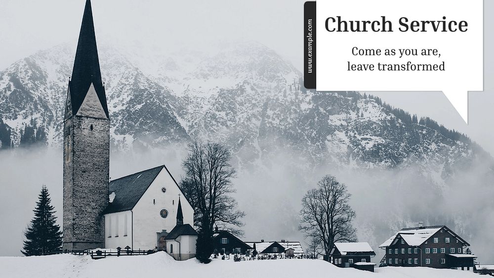 Church service  blog banner template, editable text