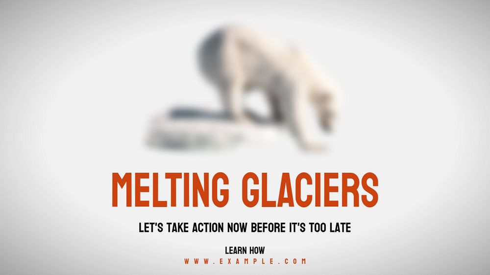 Glacier melt  blog banner template, editable text