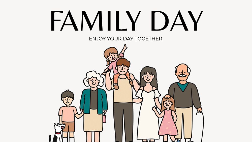 Family Day  blog banner template, editable text