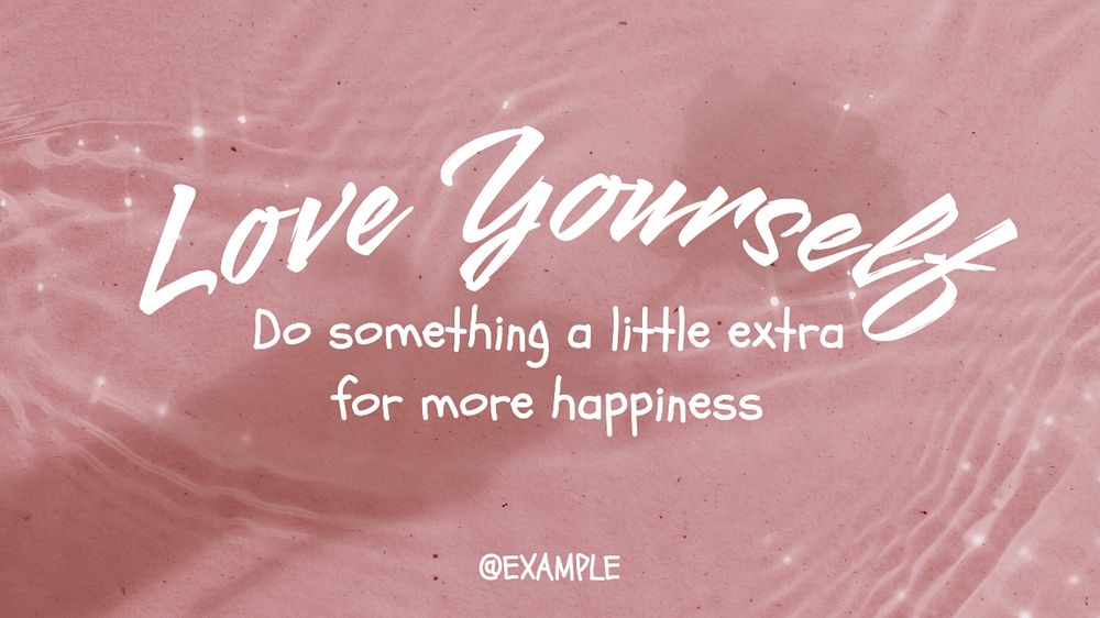 Love yourself quote blog banner template, editable text