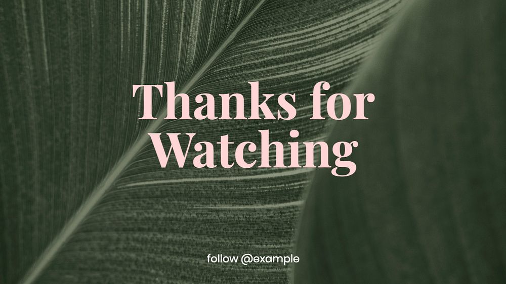 Thanks for watching blog banner template, editable text