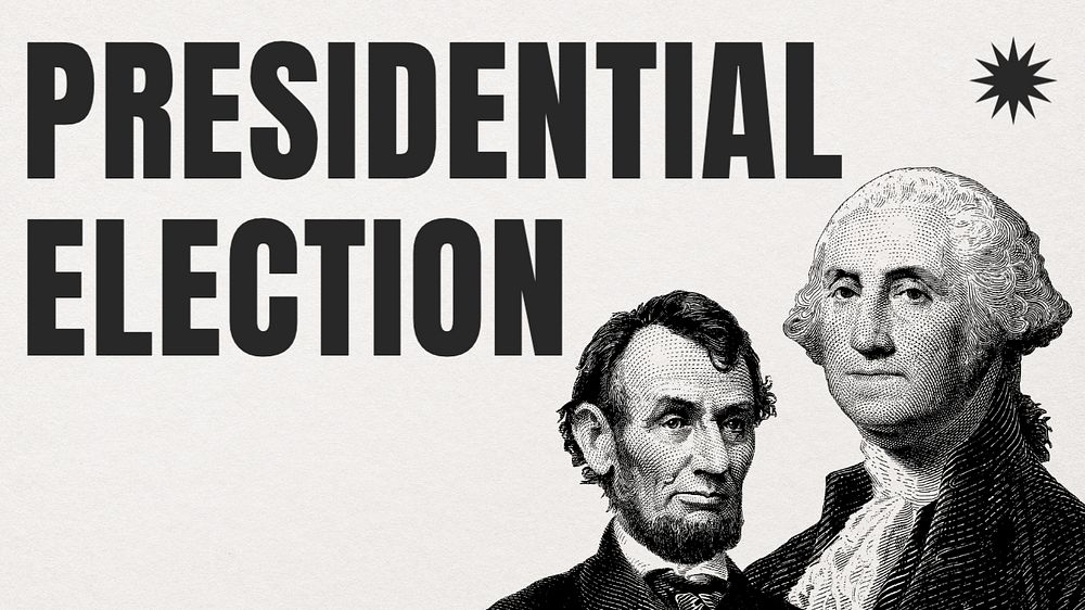 Presidential election blog banner template, editable text