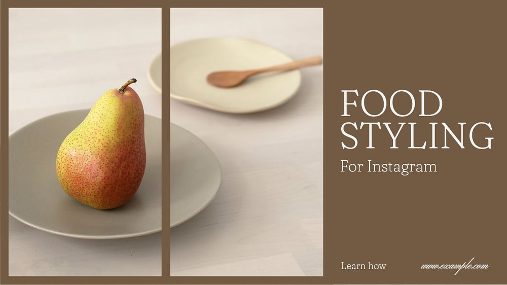 Food styling  blog banner template, editable text