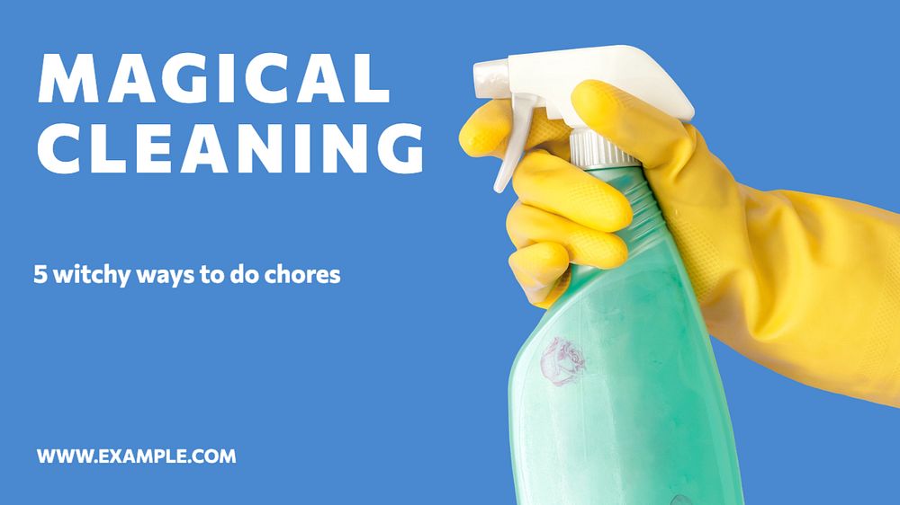 Magical cleaning blog banner template, editable design
