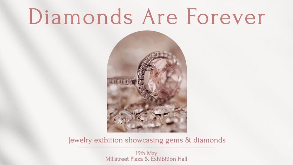 Diamonds are forever  blog banner template, editable text