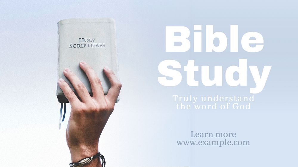 Bible study blog banner template, editable text