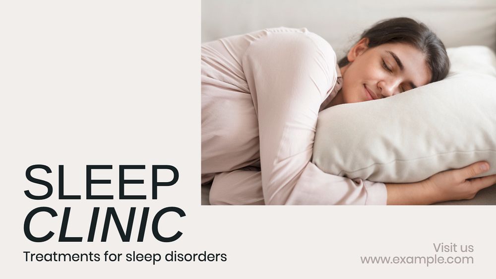 Sleep clinic  blog banner template, editable text