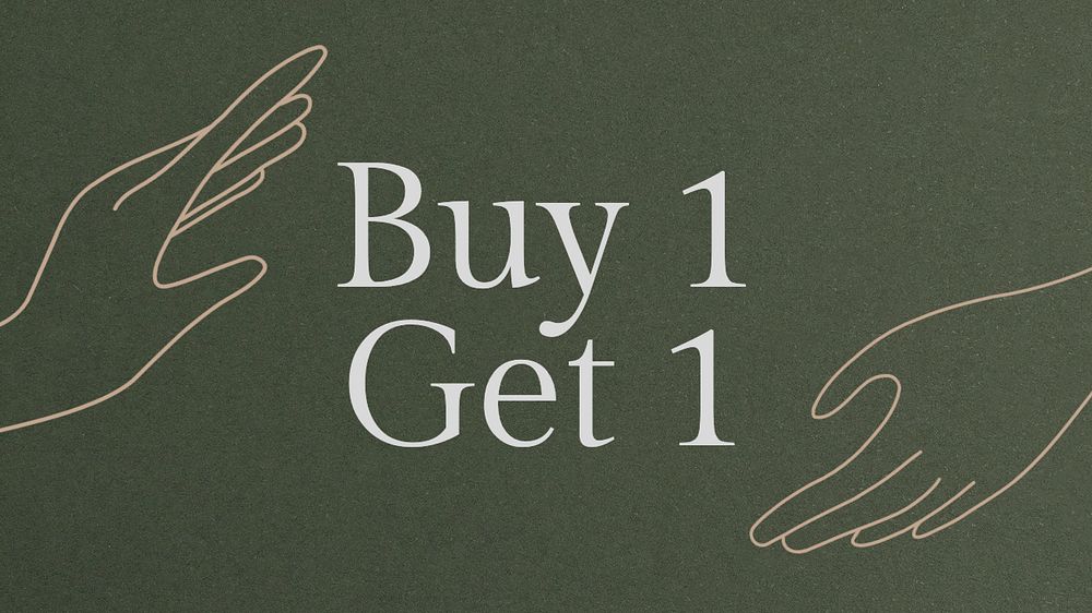 Buy 1 get 1 blog banner template, editable text