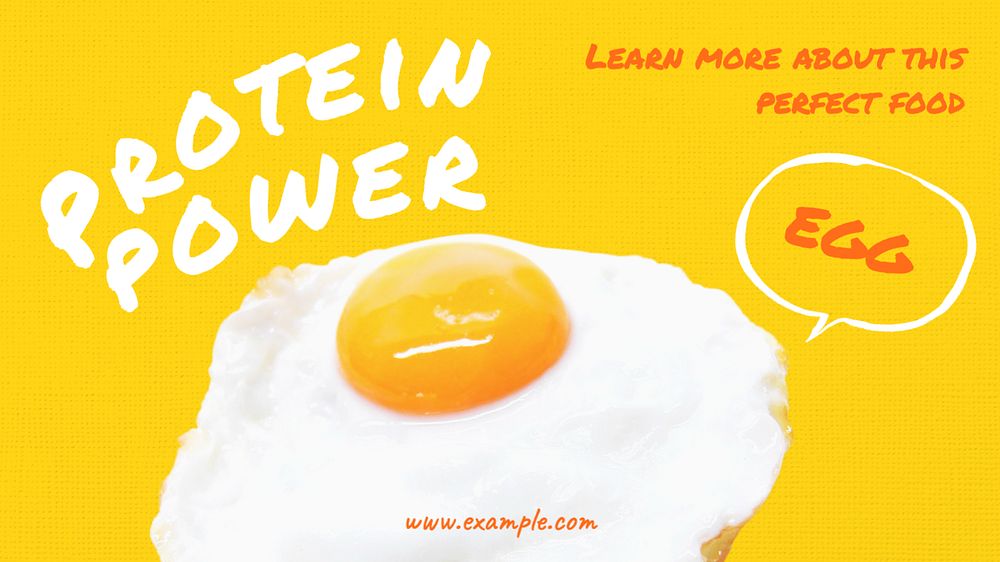 Egg protein blog banner template, editable text