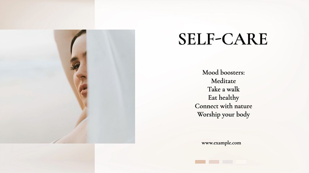 Self-care  blog banner template, editable text