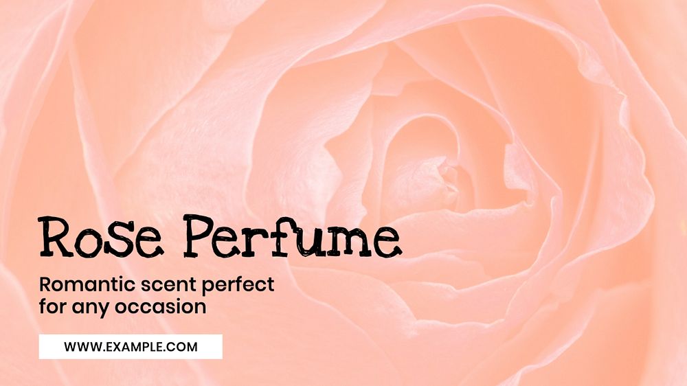 Rose perfume blog banner template, editable text