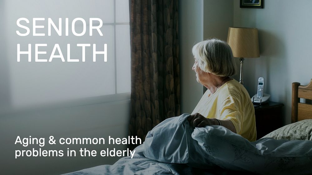Senior health blog banner template, editable text
