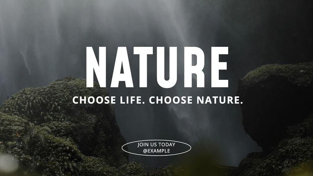 Choose nature  blog banner template, editable text