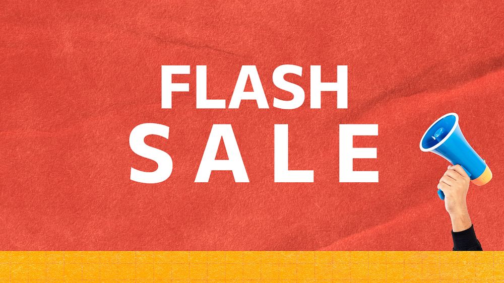 Flash sale blog banner template, editable text