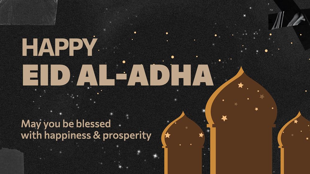 Eid al-Adha  blog banner template, editable text