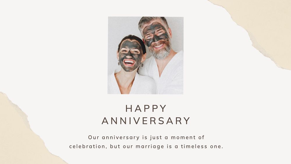 Happy anniversary  blog banner template, editable text